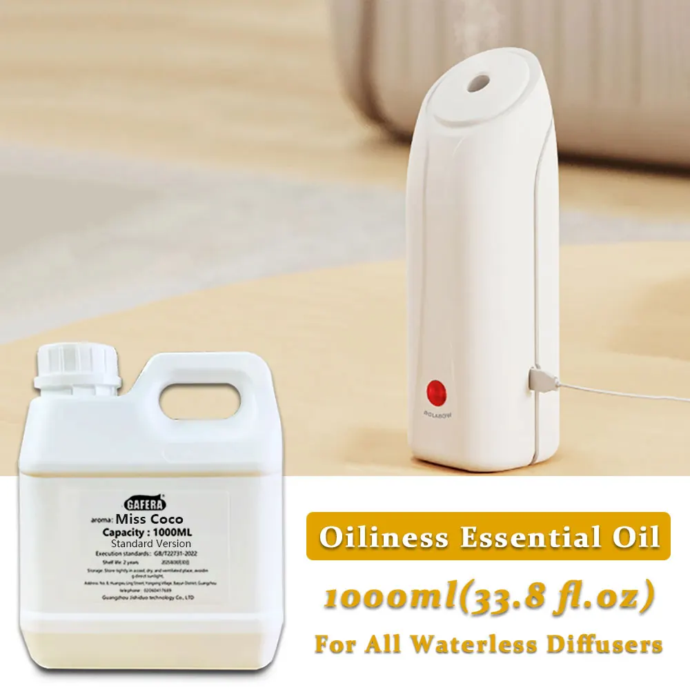 GAFERA 1000ml (33.8 fl.oz) Miss Coco/Ice Age Fragrance Machine Essential Oil - Luxury Hotel Diffuser Replenish Aromatherapy Oils