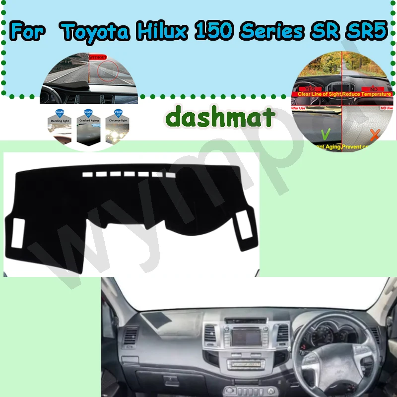

Коврик для приборной панели для Toyota Hilux серии 150 SR SR5 2005-2015, коврик для приборной панели, солнцезащитный козырек