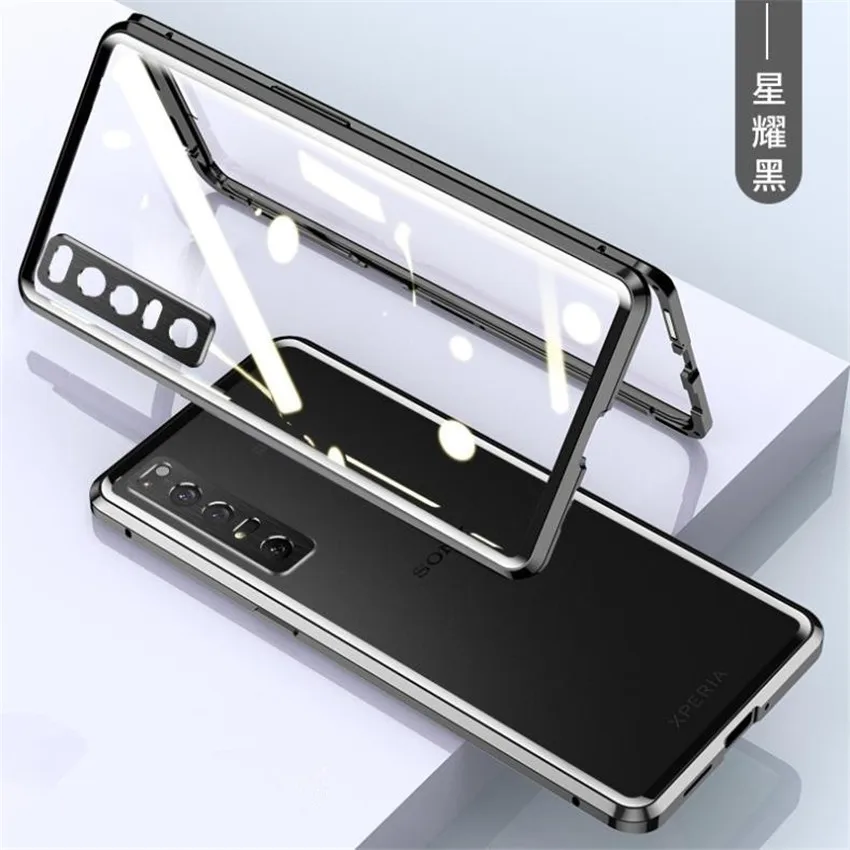 For Sony Xperia1 V IV Glass Phone case,New 360° Full Protection Magnetic Adsorption For Sony Xperia 10 V IV phone sleeve cover