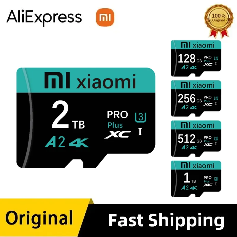 Xiaomi Micro TF SD Card High Speed Memory Card 256GB 512GB 1TB Cartao De Memoria Flash Memory TF Card C10 For Phone Cam Sandisk