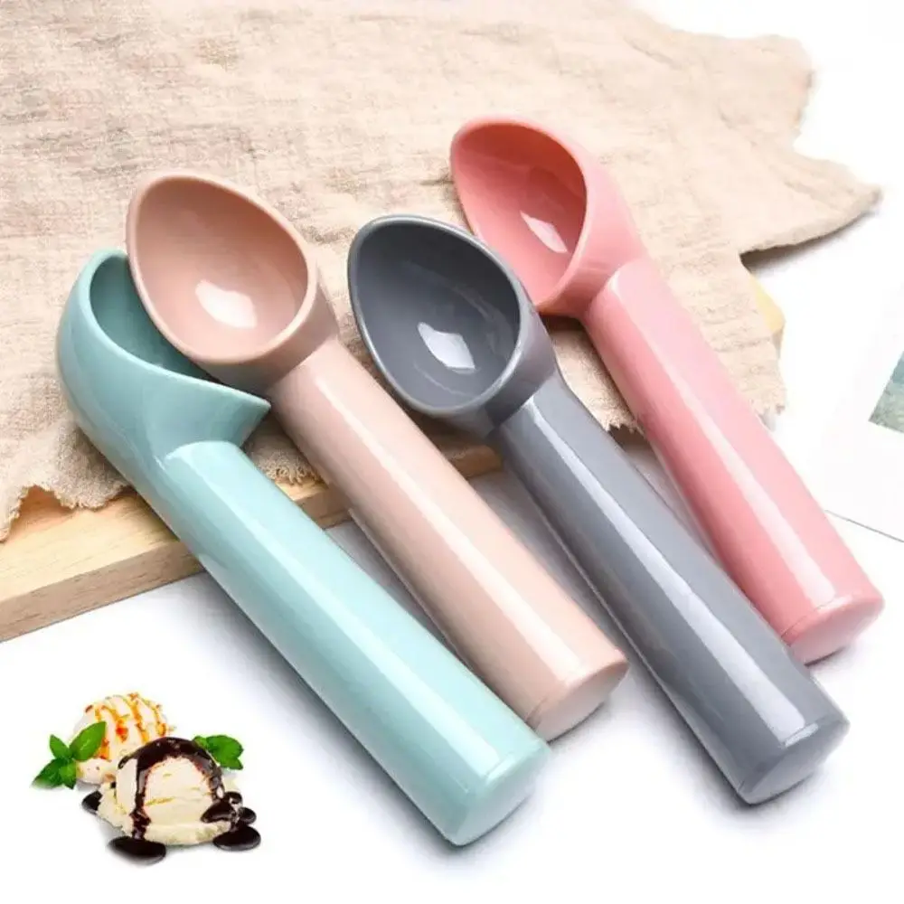 

Plastic Ice Cream Spoon Kitchen Accessories Non-stick Macaron Color Fruit Puree Shovel Thickened Cream Baller Scoop Watermelon