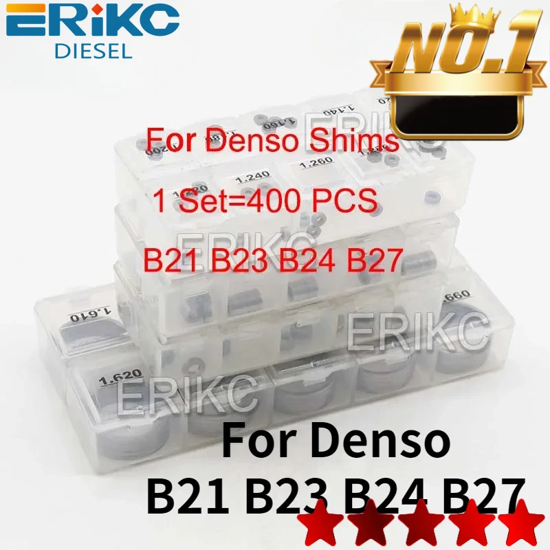 400PCS Adjusting Shim B21 B23 B24 B27 Common Rail Injector Adjustment Shim Gasket Washer for DENSO Injectors