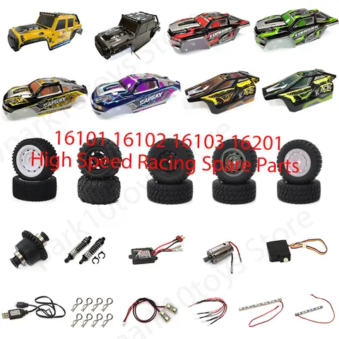 16101 16102 16103 16201 carreras de alta velocidad 1/16 4WD 50 Km/h RC coche repuestos originales Kit de piezas receptoras