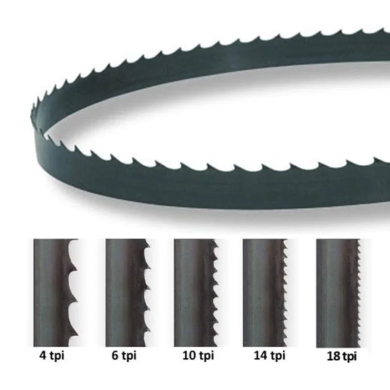 Pisau gergaji Band 2369mm 2369mm x 6.35mm x 0.5mm 6 TPI untuk memotong kayu 3 buah