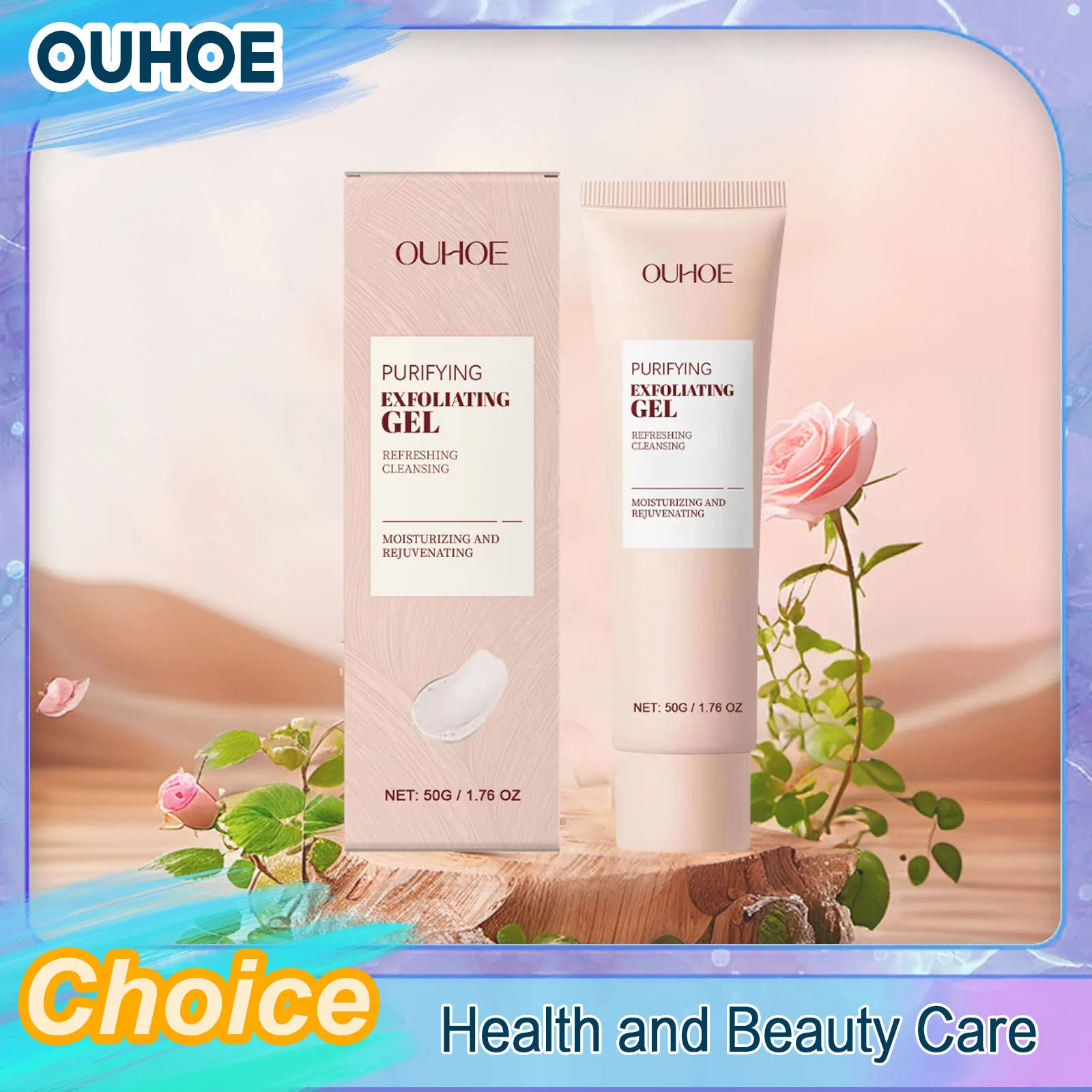 Отшелушивающий гель для лица, глубоко очищающий поры, нежный отшелушивающий пилинг, контроль жирности, увлажняющий, разглаживающий, смягчающий очищающий засіб для лица