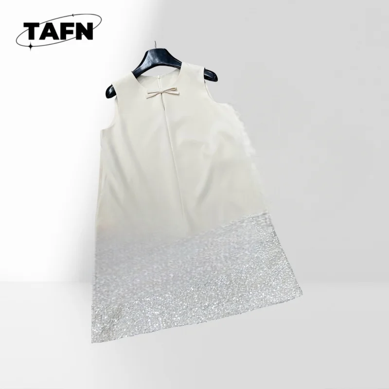 エレガントなクラシックヴィンテージカシミアドレス – 夏のハイエンドファッション、カジュアルウェアに最適 AI15104