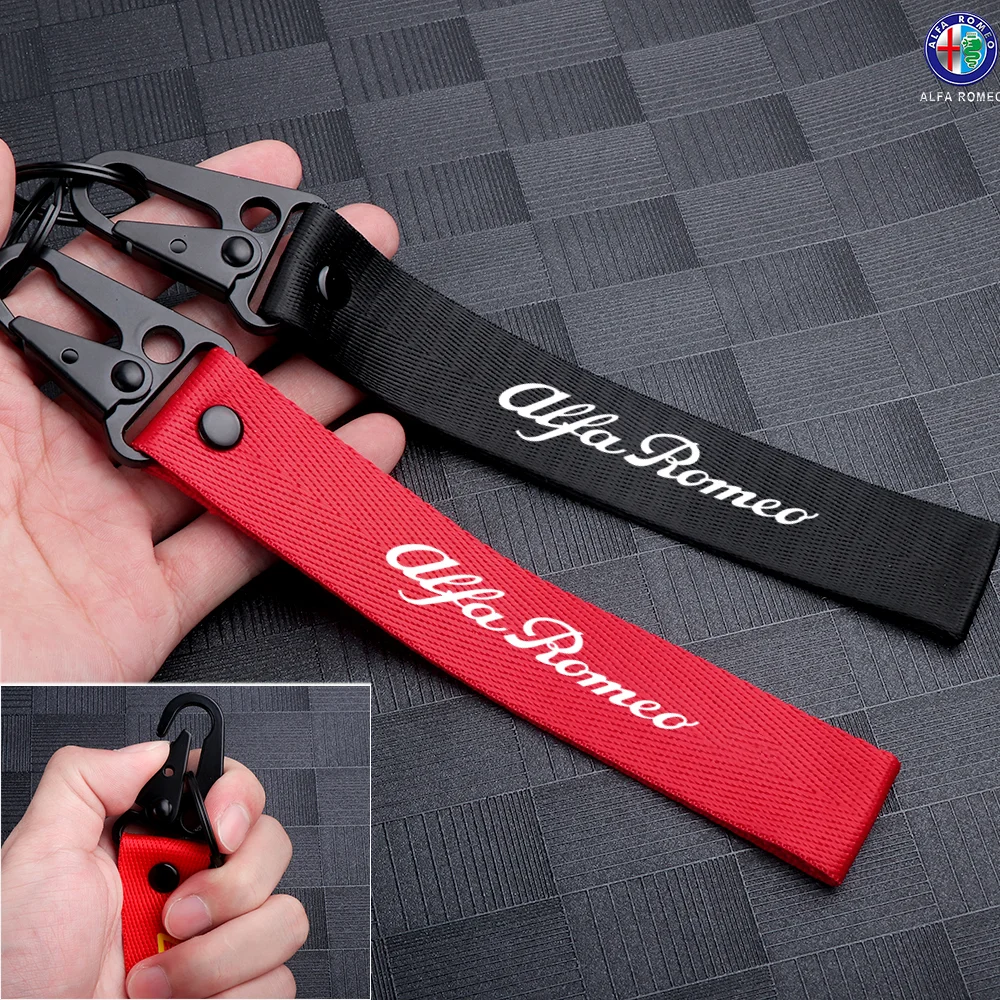 Fashion Ribbon Metal Key Chain Key Ring car KeyChain Styling Auto accessories Auto Accessories For Alfa Romeo Sportiva 159 Mito