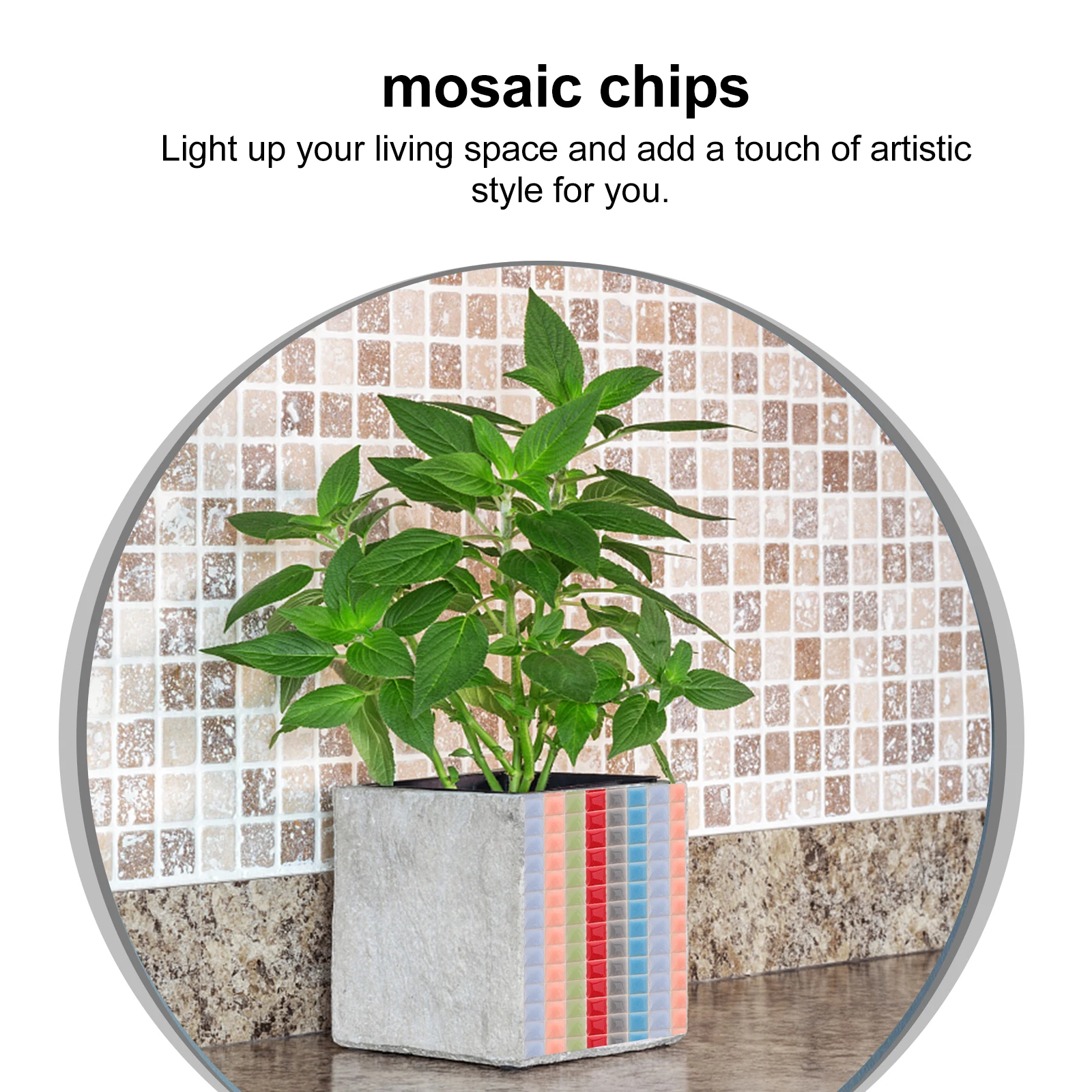 

250g Square Ceramic Mosaic Tiles DIY Crafts Tiles Chips for Arts Crafts Projects Photo Frames Flowerpot Tray Decor