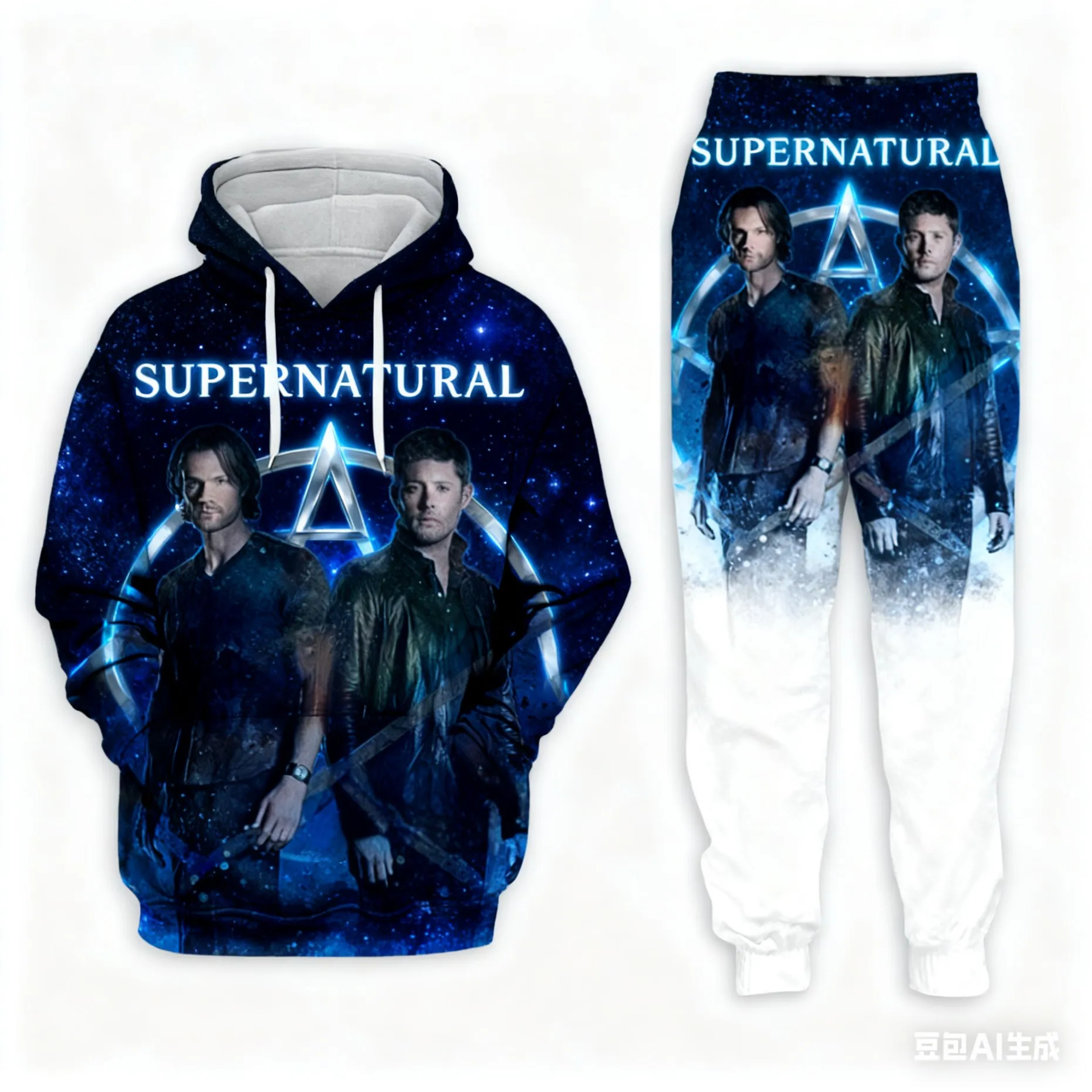 Popular Supernatural 2Pcs Set 3D Print Hoodie Sweatshirt Men's Tracksuit 2 Piece Set Sportwear Men Women Unisex Clothing Sets﻿﻿
