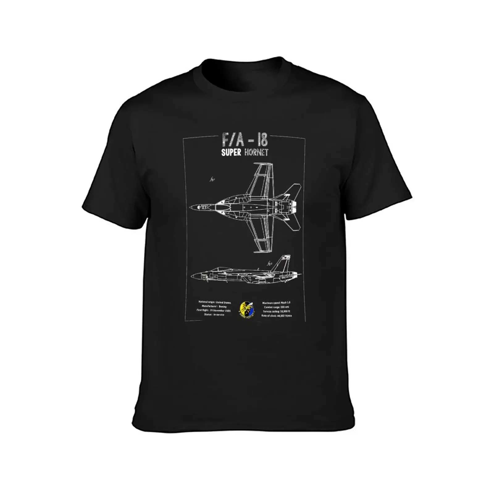 F18 Super Hornet Blueprint Classic T-Shirt cheap stuff sublime Blouse mens graphic t-shirts image 2