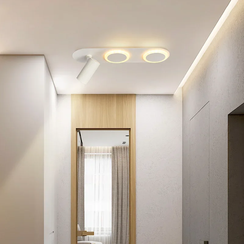 SANDYHA Modern Adjustable LED Track Spotlight Long Strip Ceiling Light Fixture for Living Room Corridor Home Entrance Stylish