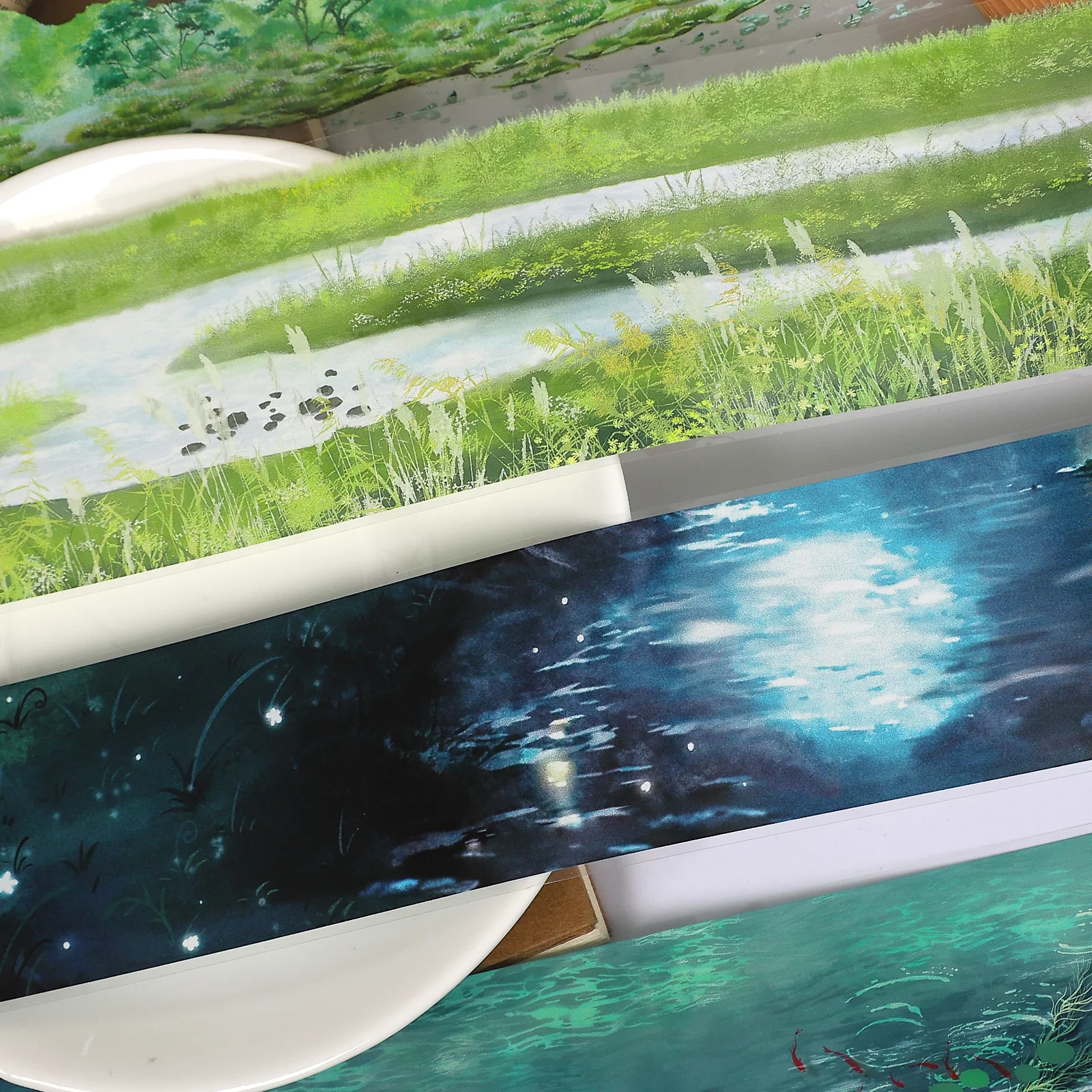 500 cm Vintage Pflanze Meer Teich Blitz Landschaft PET Band Kreative DIY Journal Material Collage Sammelalbum Schreibwaren