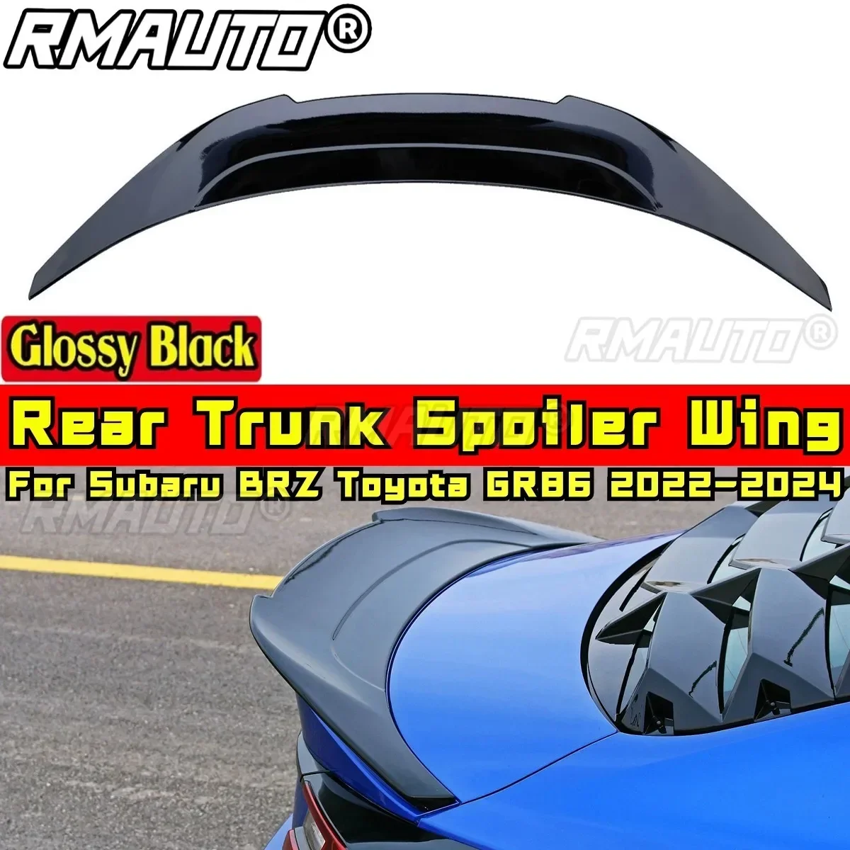 For Subaru BRZ Toyota GR86 2022-2024 Body Kit Rear Trunk Spoiler Glossy Black Sport Style Rear Trunk Spoiler Car Accessories