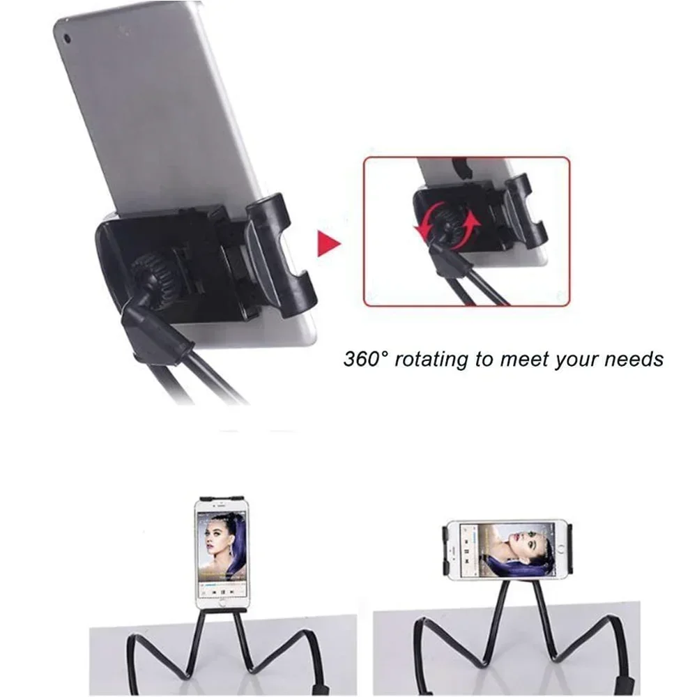 Hals-Handyhalter, Flexibler Hängehalter für Bett, Freihändiger Handyständer mit Komfortpolster für Reisen, Zuhause und Büro – Detail 6
