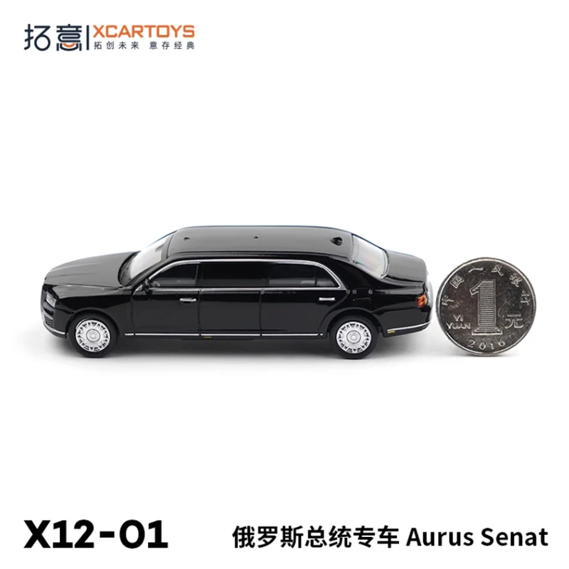 Xcartoys diecast 1:64 escala presidente russo carro aurus senat liga modelo de carro adulto colecionáveis lembranças presentes ornamento estático