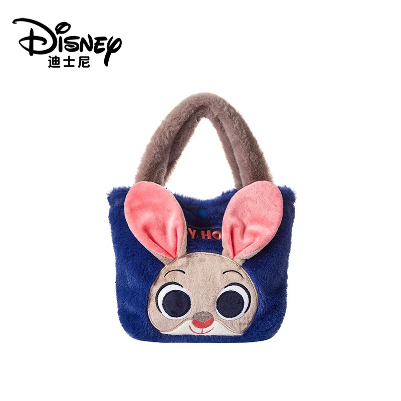 New Disney Cartoon Stitch Strawberry Bear Plush Bag Cute Cartoon Girl Plush Handbag Back To School Anime School Bag