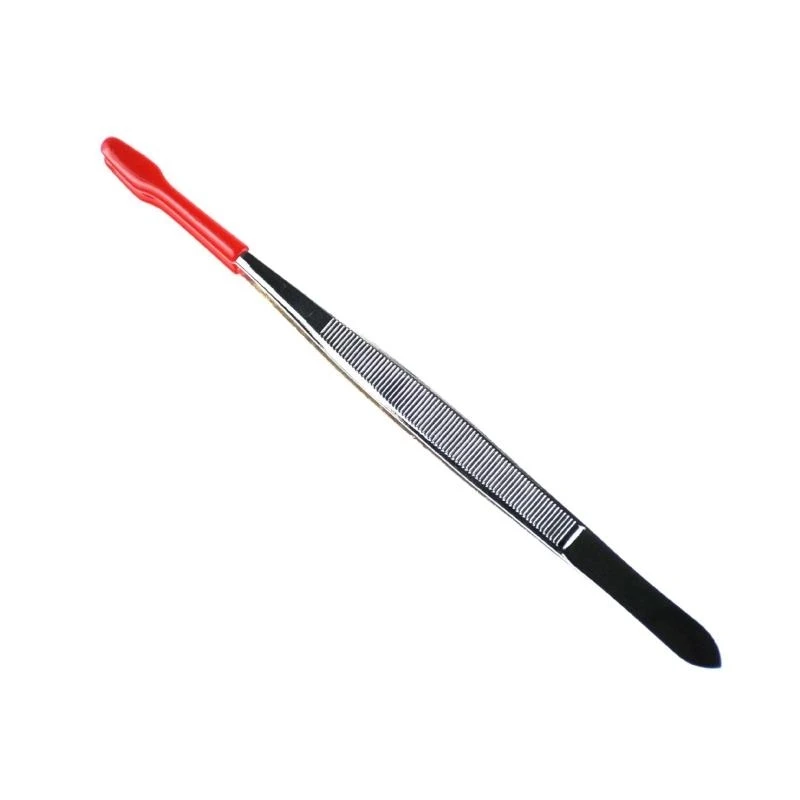  Rubber Tipped Tweezers Practical Stamp Tweezers Flat Tip Tweezers Stainless Steel Tweezers Coin Tweezers for Industrial
