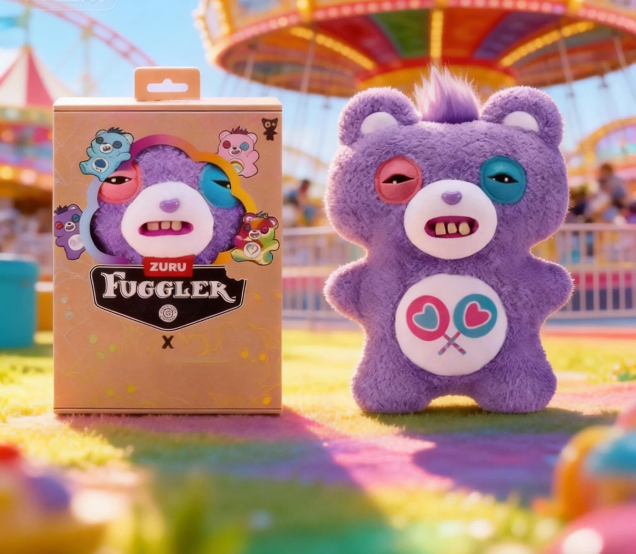 23cm Fuggler official genuine cute tooth monster love bear joint series funny tide play doll toy collection gift boys  girls view 5