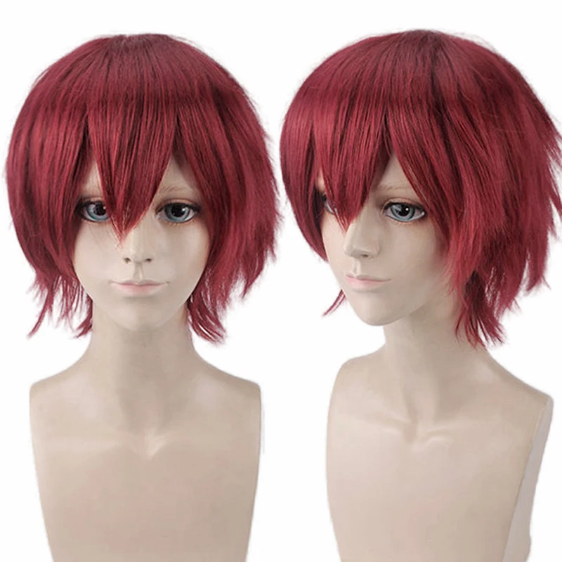 الاصطناعية شعر مستعار قصير حزب بوب الأسود شعر مستعار تأثيري مع الانفجارات شقراء الأزرق زي لوليتا شعر مستعار #5