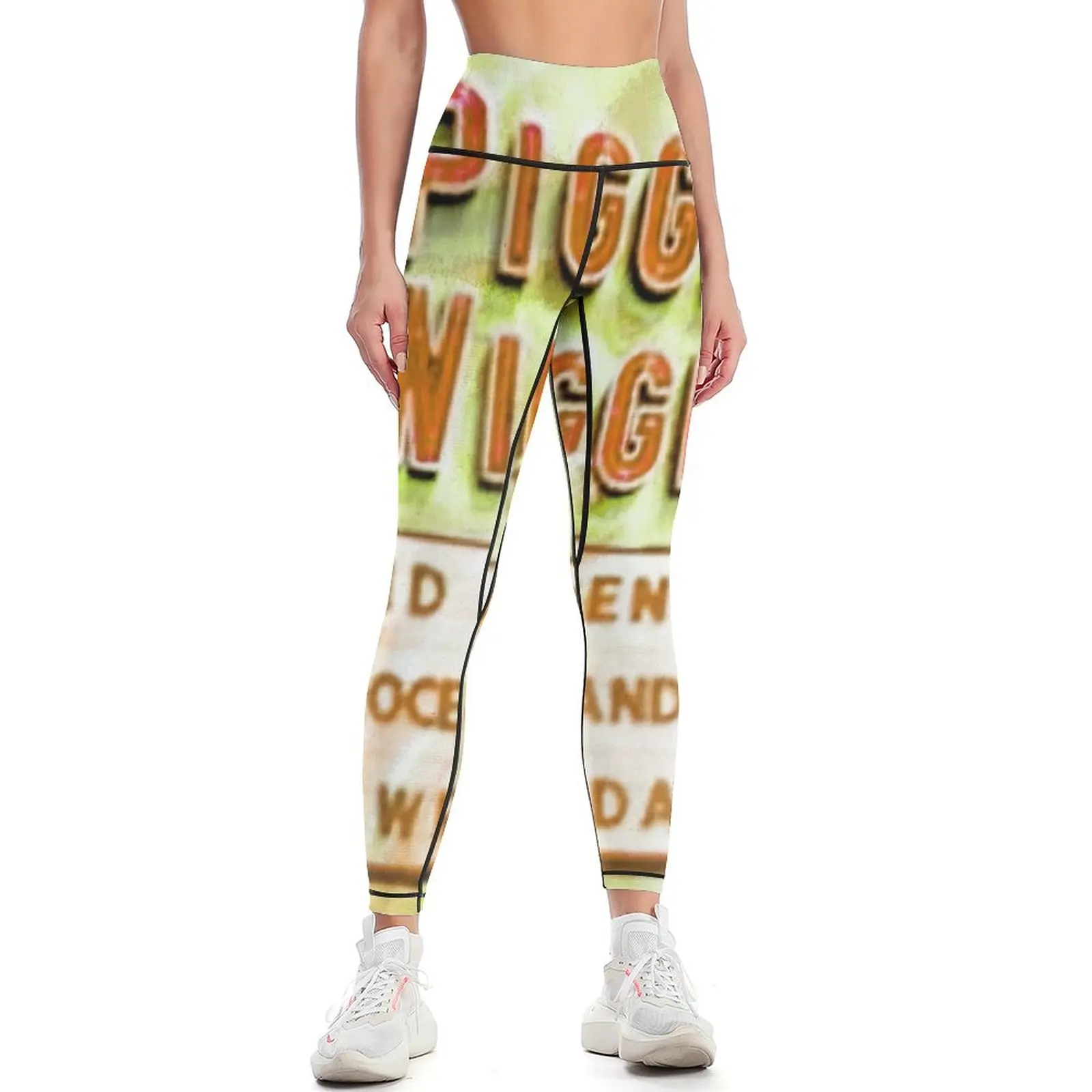 

The Piggly Wiggly Leggings flared Women's pants Women's high waist gym clothing Womens Leggings