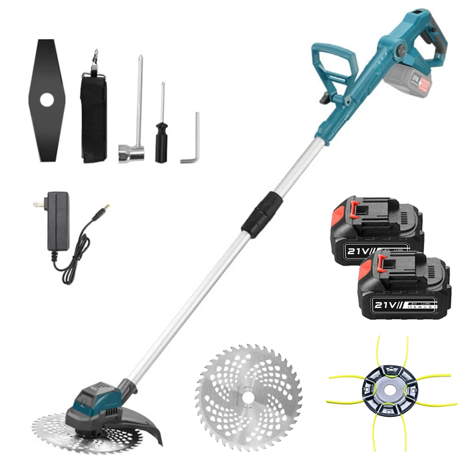 36000 U/min bürstenloser elektrischer Rasenmäher, 10-Zoll-Akku-Rasentrimmer, Garten-Landschafts-Schneider, Garten- und Rasentrimmer, Elektroschneider für Makita 21V Akku