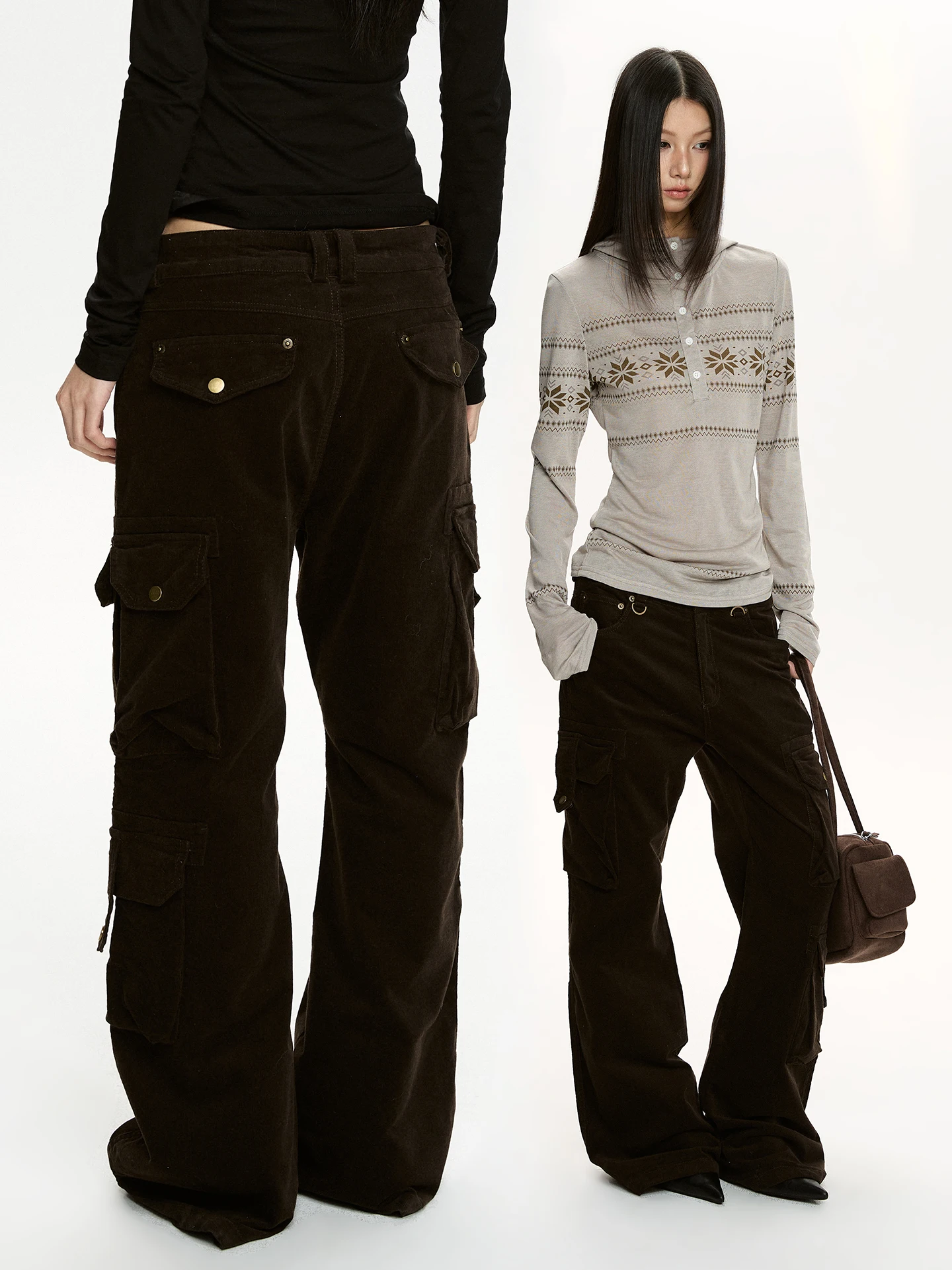 

Американские брюки-карго из вельвета с низкой посадкой, прямые, слегка расклешенные, с множеством карманов, для создания стройного силуэта, в стиле рабочей одежды, повседневные.