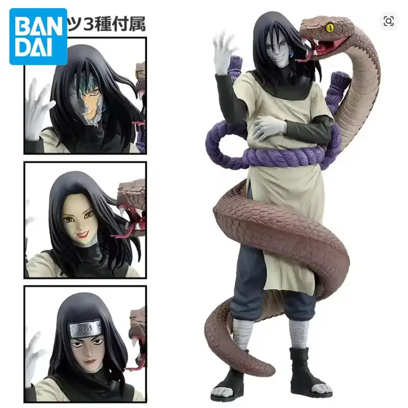 In Stock Bandai Original Naruto Orochimaru Figures Anime Action Models Cartoon Dolls Desktop Toys Ornament Unisex Festival Gifts