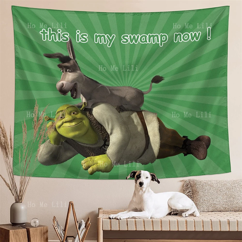 This Is My Swamp Now Design Shrek Fun Meme Tapestry Wall Hanging Art Poster Bedroom Living Room Decoration