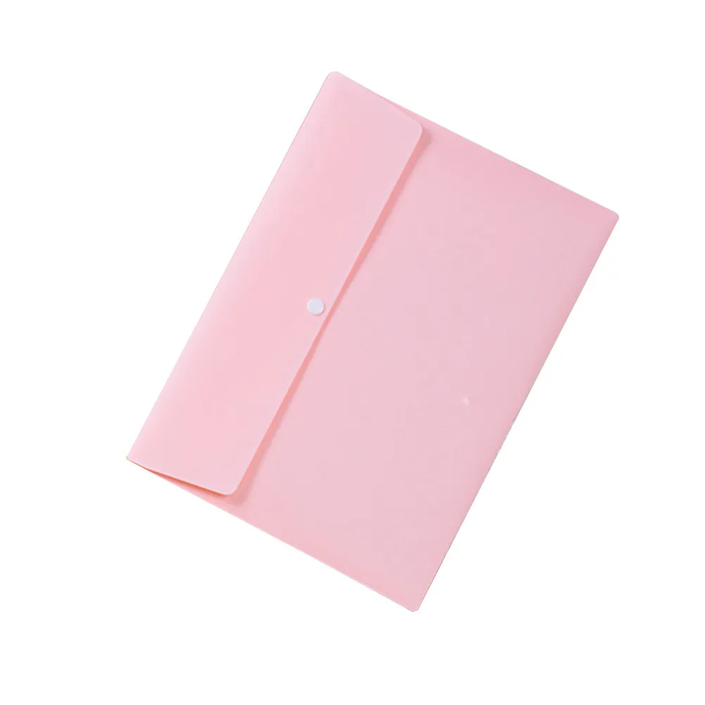 

10Pcs A4 File Folders Nordic Style Lightweight PP Document Carrier Bag Button Closure Paper Organizer Office School Envelope