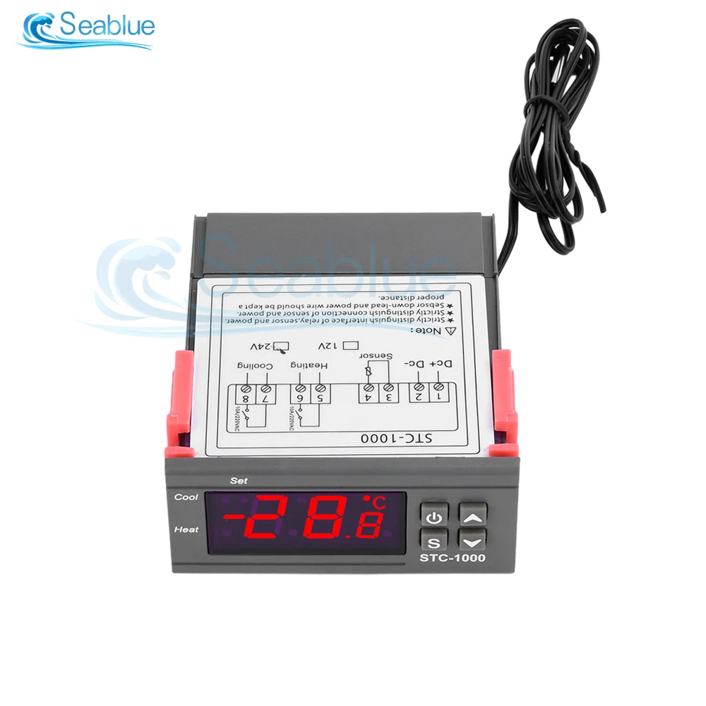 STC-1000 STC 1000 LED Digital Temperature Controller Thermostat Thermoregulator Incubator Heating Cooling 12V 24V 110V 220V