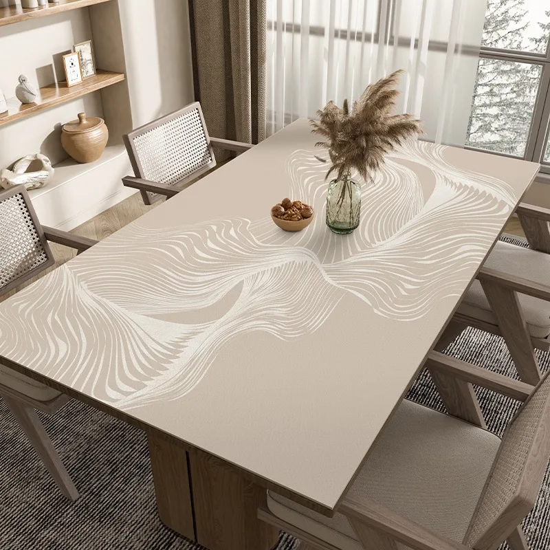 Fashion Dining Table Mats Waterproof PVC Oil-proof Anti Scalding Soft Mat Free Wash Easy Care Desk TV Cabinet Coffee Table Mats