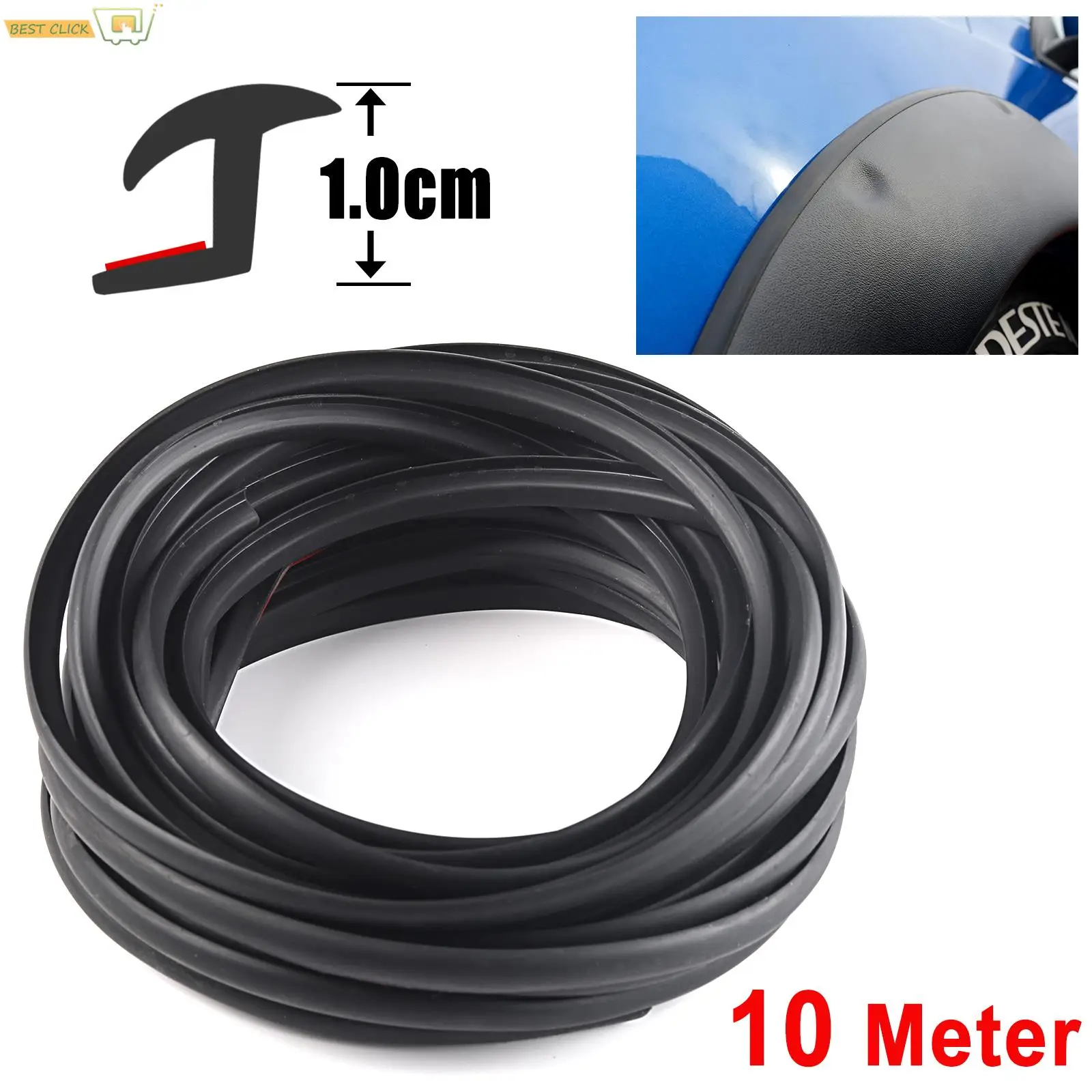 10M Fender Flare Protector Car Wheel Protector Wheel Arch Cover Gap Seal Strip Waterproof Anti Dust Rubber Moulding Trims Seals