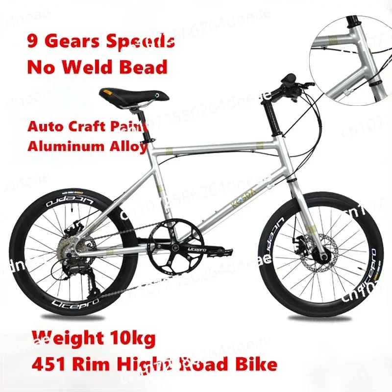 

53T Crankset 10kg 9-Speed Cassette Freewheel Commuter For 22 Inch 451 Road Bike Aluminum Alloy Variable Speeds Disc Brakes