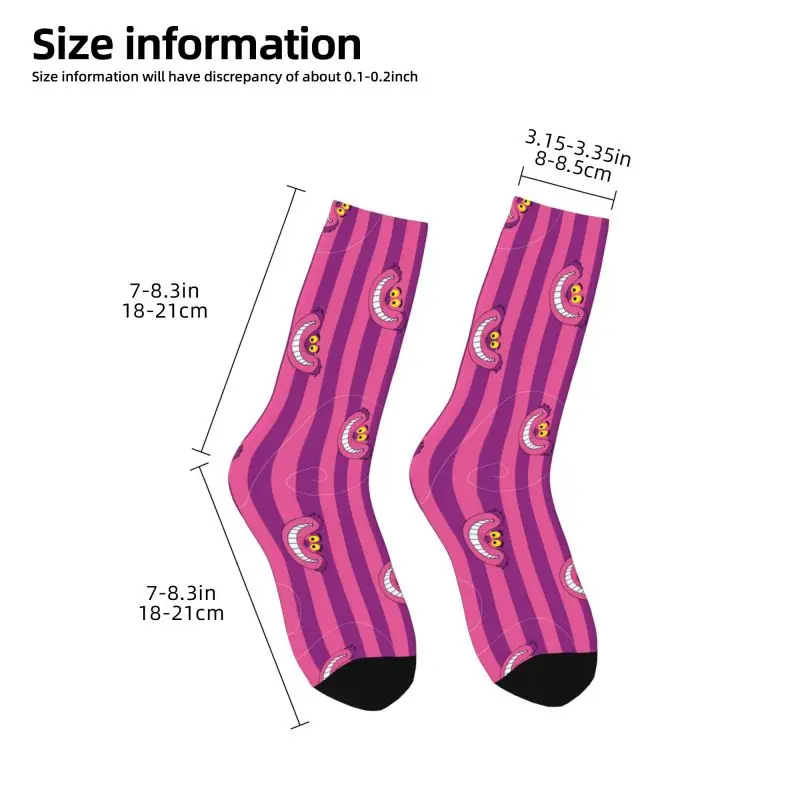 Cool Alice In Wonderland Cheshire Cat Socks Men Women Warm 3D Printing Sports Basketball Socks