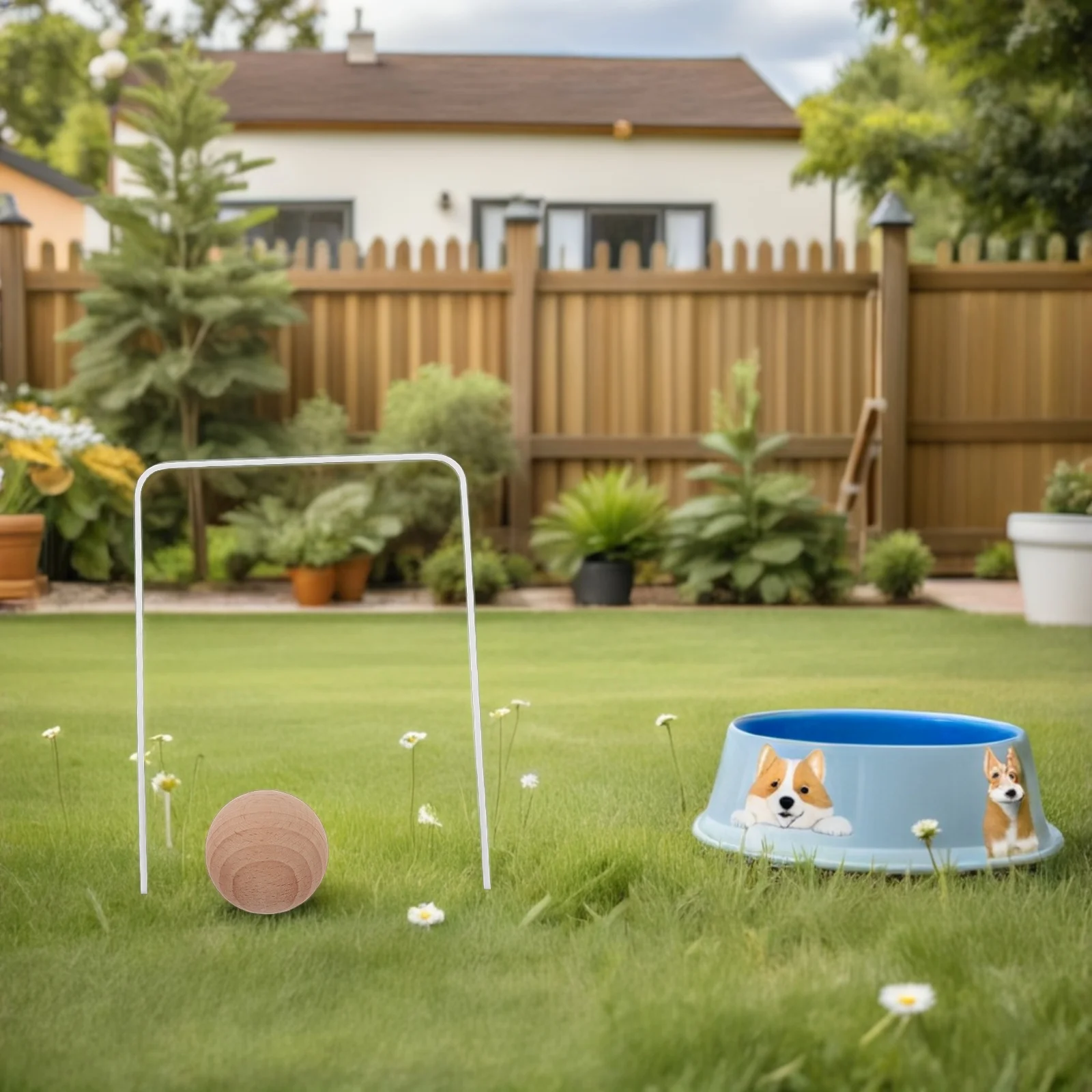 1 مجموعة الكروكيه مجموعة الاطفال حديقة خشبية النشاط في الهواء الطلق فناء الحديقة لعبة الويكيت مجموعات الكروكيه للعائلات