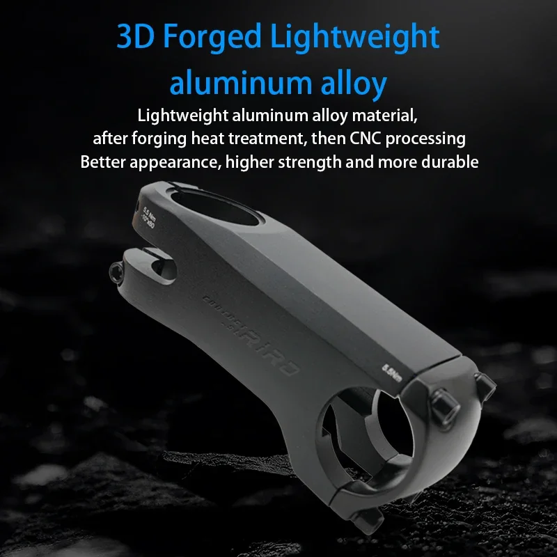 RIRO Aluminum Alloy Bicycle Stem 28.6-31.8mm Internal Cable Routing CNC Construction with Spacer Road/MTB Handlebar Stem