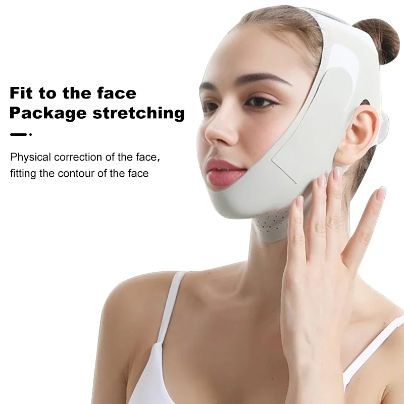 قناع نحت الوجه قناع الوجه القابل للتعديل للنحت قناع النوم على شكل حرف V قناع تشكيل حزام التخسيس العناية بالبشرة رفع تشديد الجمال