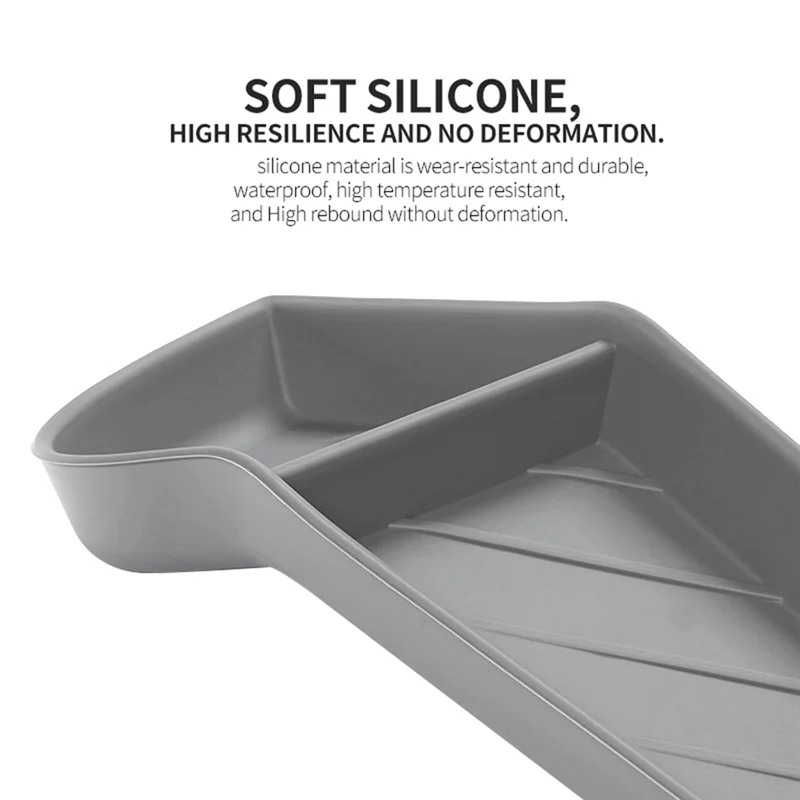 A19Q-For تسلا نموذج S الباب الجانب صندوق تخزين مقبض باب السيارة مظلة صينية المنظم مقاوم للماء بطانة حماية من السيليكون