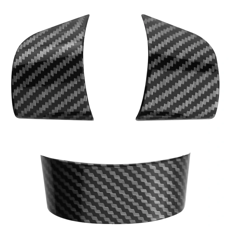 Carbon Fiber Car Steering Wheel Buttons Panel Cover Trim For Ford Focus 2005-2014