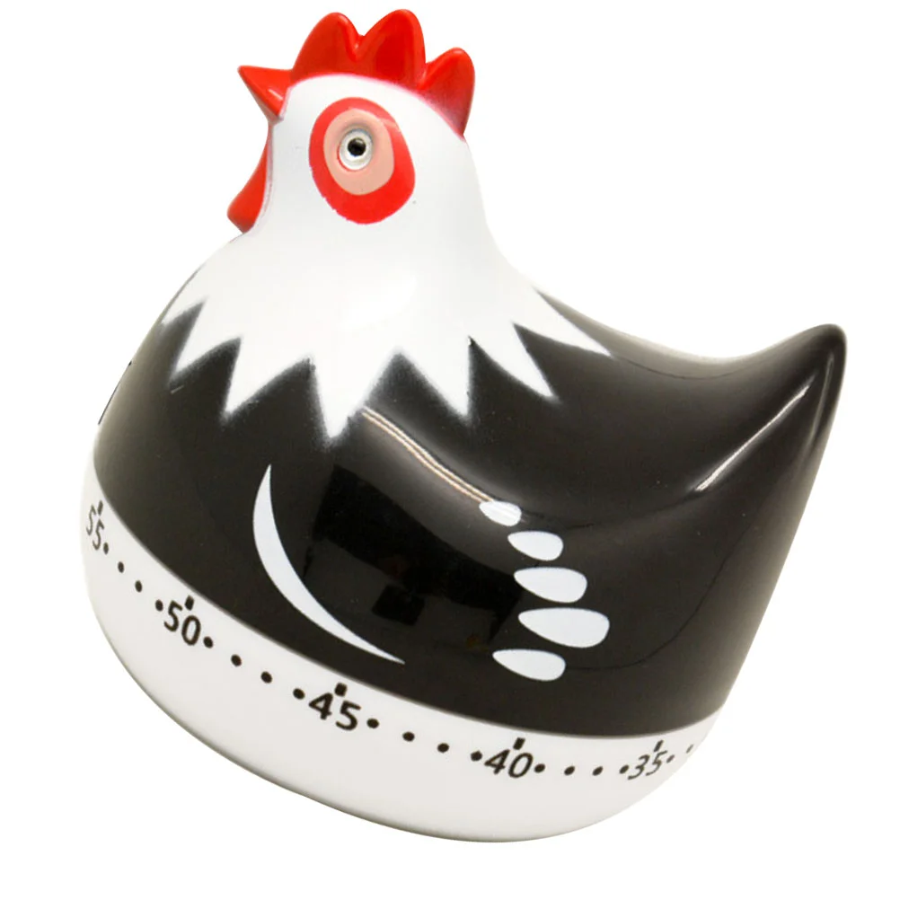 

Hen Timer Mechanical Funny Creative Practical Kitchen Baking Reminder (Black) cartoon timer kitchen timer