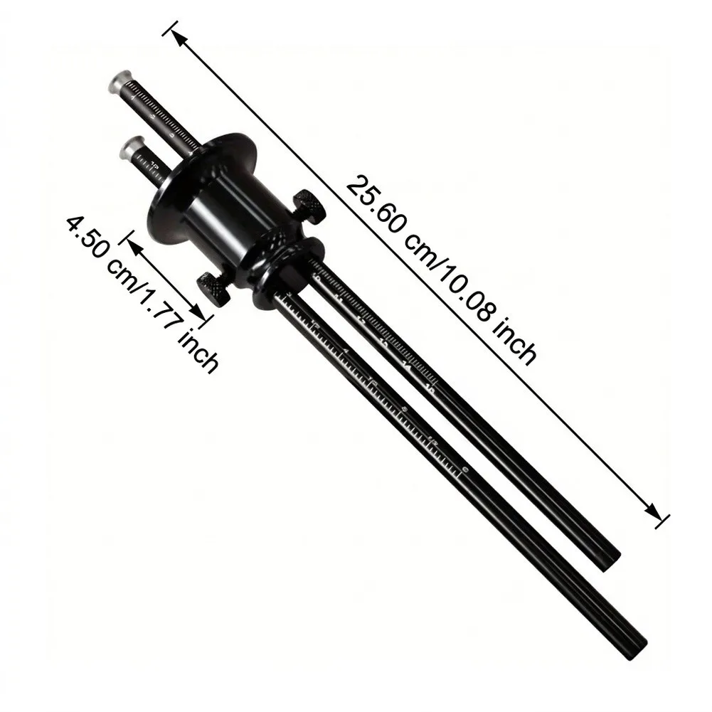 Dual Rod Marking Gauge for Woodworking CNC Aluminum Construction with Etched Inch MM Scale for Tenon Dovetail Layout