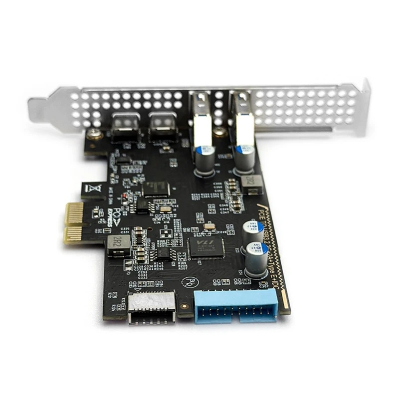 محول PCIe PCIEX4 X16 جديد متوافق مع 2025 منفذ مزدوج 10 جيجابت في الثانية لا يحتاج إلى سائق
