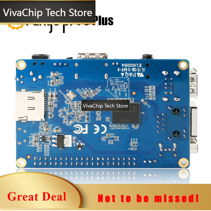 VivaChip TechOrange Pi PC Plus 1GB RAM DDR3 8GB EMMC Flash+Transparent White Case 2pcs Sets Single Board Computer