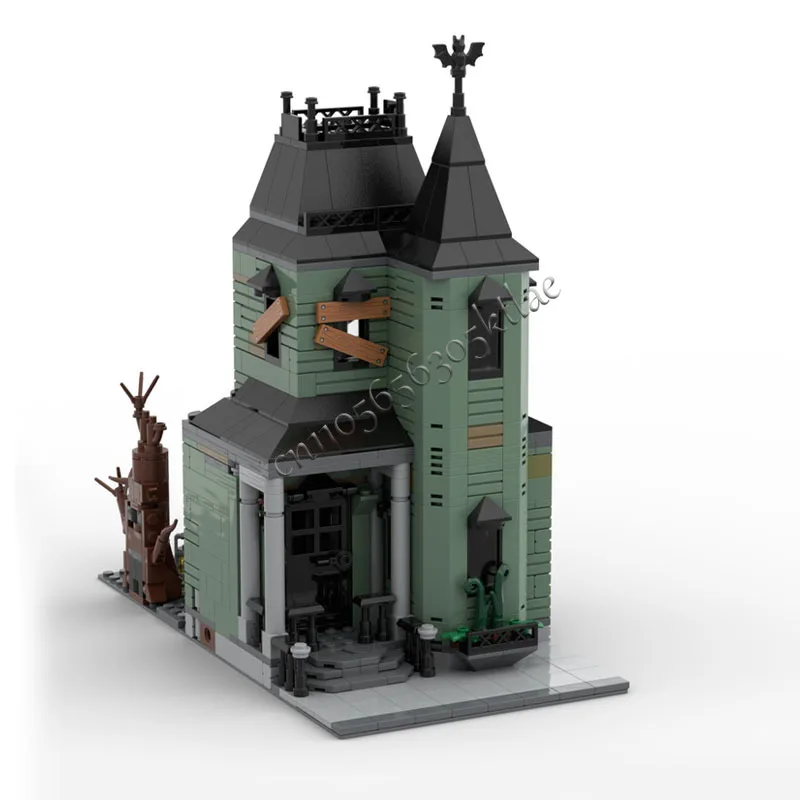 859 PCS MOC Creative City Street View Modular Haunted House Model Architecture Building Block Diy Kids Assembly Bricks Toys Gift