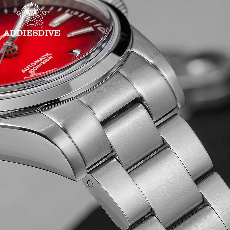 Addiesdive رائجة البيع ساعة أوتوماتيكية للرجال 8215 حركة 100 متر مقاوم للماء مضيئة 316L الفولاذ المقاوم للصدأ 39 مللي متر ساعات آلية