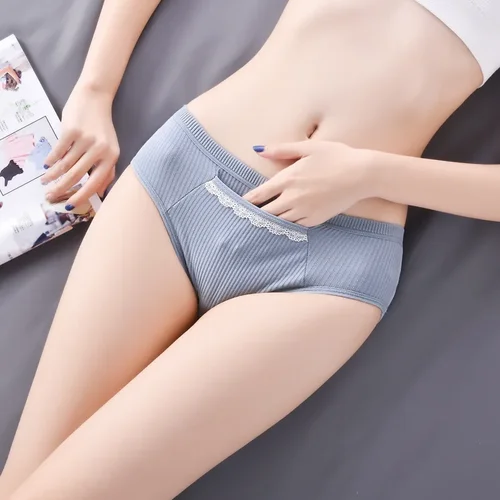 Imagen 2 del producto Bragas menstruales de algodón a prueba de fugas, bragas sexys transpirables para mujer y niña, pantalones fisiológicos, ropa íntima para mujer, M-XL