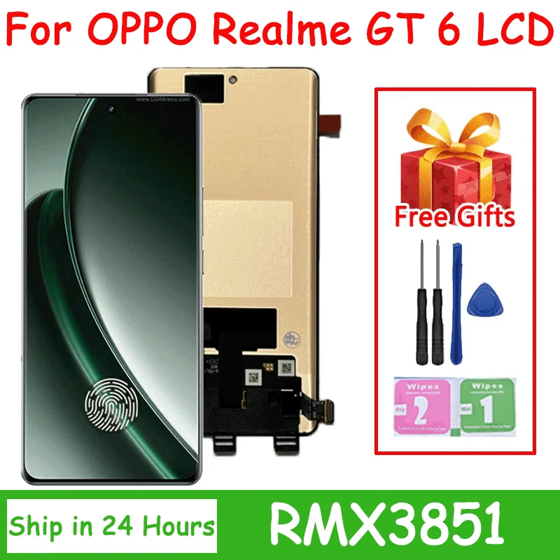 678-amoled-120hz-per-realme-gt-6-display-lcd-touch-panel-screen-digitizer-per-realme-gt6-rmx3851-lcd-di-ricambio