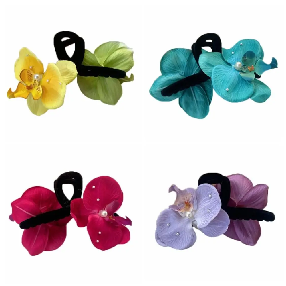 

Beauty Orchid Flower Hair Claw for Women Ponytail Clip Hair Clip Headwear Shark Clip Hair Accessories