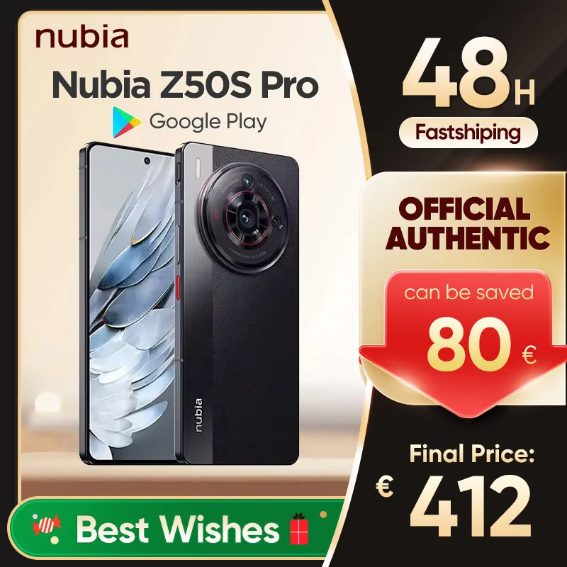 5G Nubia Z50S Pro Smartphone Snapdragon 8 Gen 2 6.78'' 120Hz AMOLED Display 5100mAh Battery 50MP Camera Dual SIM Global Version