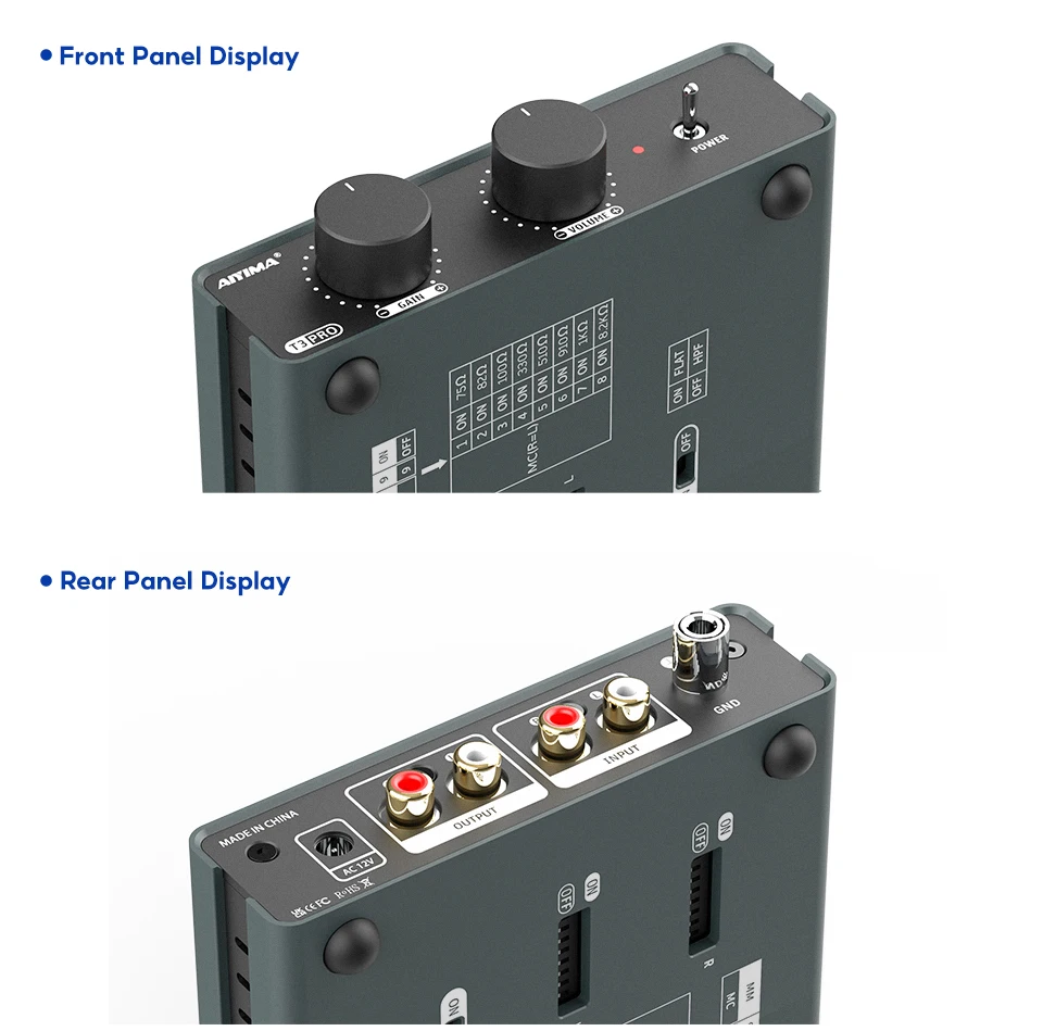 AIYIMA T3 PRO RIAA MM/MC Phono-Vorverstärker Vinyl-Plattenspieler Stereo-Vorverstärker Verstärker Plattenspieler mit Verstärkungsregelung – Detail 14